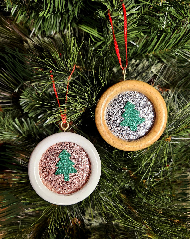Handmade upcycled Christmas bauble