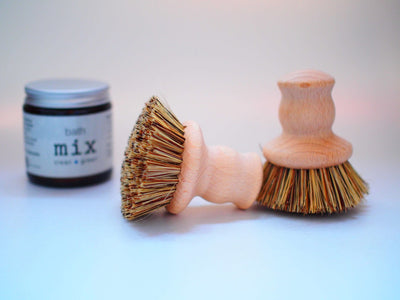 Ecoliving Wooden Pot Brush - Mix Clean Green